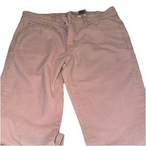 Preowned Super Low Boot Cut Levi Corduroy Pink Jeans NOTICE BLUE STAINS